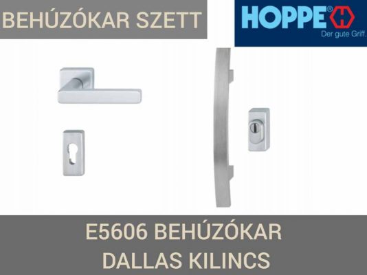 HOPPE Bejárati ajtó - Dallas kilincs, Behuzokar-szett-E5606